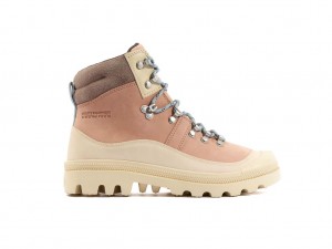 Beige Brown Women Palladium Pallabrousse Hkr Wp+ Boots | ZQSRVU-435