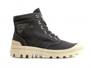 Black Kids' Palladium Pallabrousse Workwear Boots | BHKAQI-342