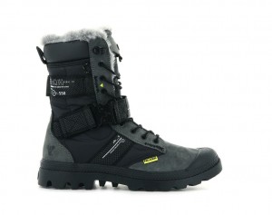 Black Kids' Palladium Pampa Europa Tactical X Destiny Boots | JPVGUO-041