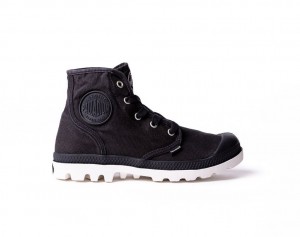 Black Women Palladium Pampa Hi Boots | IBZEKQ-265