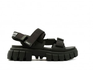 Black Women Palladium Revolt Sandal Mono Sandals | RJHPDY-923