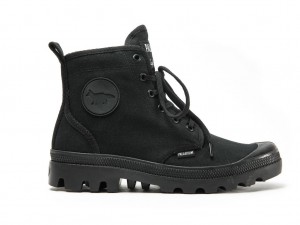 Black / Black Men Palladium Pallabrousse X Kitsune Boots | VBNEOC-738