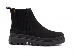 Black / Black Men Palladium Pallatrooper Chelsea Boots | OSEXQZ-453