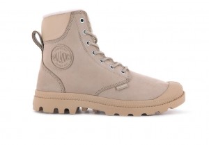 Brown Kids' Palladium Pampa Sport Cuff Wps Boots | UFKCRL-908