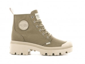 Butternut Women Palladium Pallabase Twill Boots | OVJXSA-203