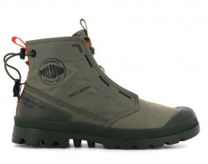 Green Kids' Palladium Pampa Travel Lite Boots | TXWIFR-917