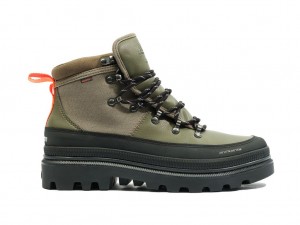 Olive Kids' Palladium Pallatrooper Hiker Wp+ Boots | BPHKEW-380