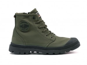 Olive Kids' Palladium Pampa Rcyl Lt+wp+zip Boots | OQILAS-618