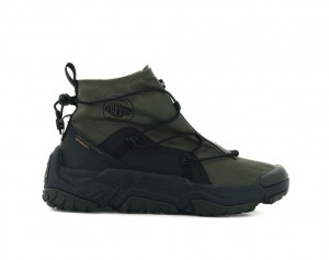 Olive Men Palladium Off-grid Hi Zip Waterproof + Sneakers | RLBDAQ-483