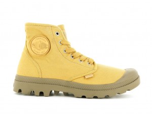 Orange Gold Women Palladium Pampa Hi Boots | MPAQJD-514