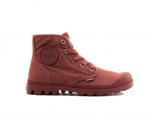 Red Women Palladium Pampa Hi Boots | NZGWYU-359