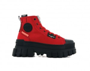 Red Women Palladium Revolt Hi Tx Boots | BDZKVY-619