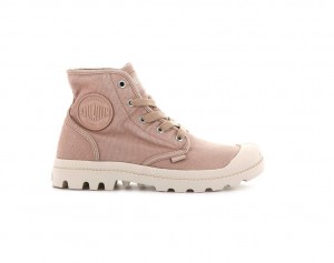 Rose Dark Red Women Palladium Pampa Hi Boots | DLOHGP-049