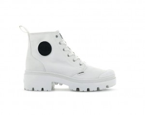 White Women Palladium Pallabase Twill Boots | LGOEWV-142