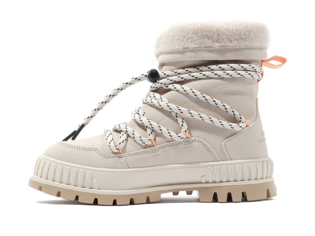 Almond Milk Women Palladium Pallashock Hiver Boots | KLIUQO-782