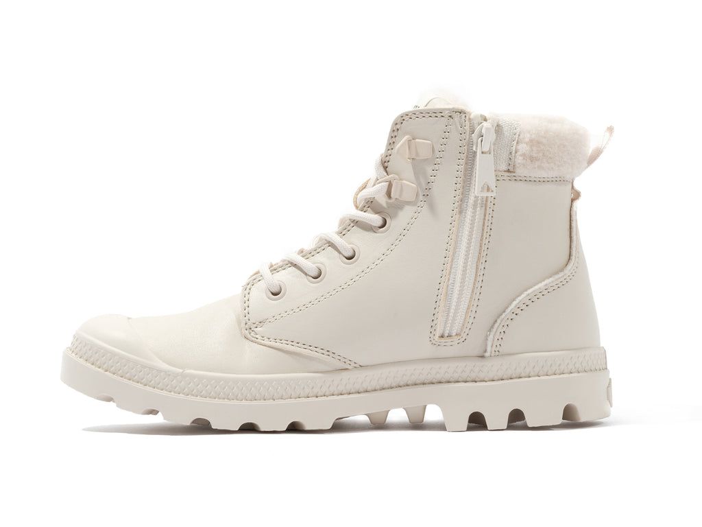 Almond Milk Women Palladium Pampa Hi Snow Warm Boots | JZCBAU-193