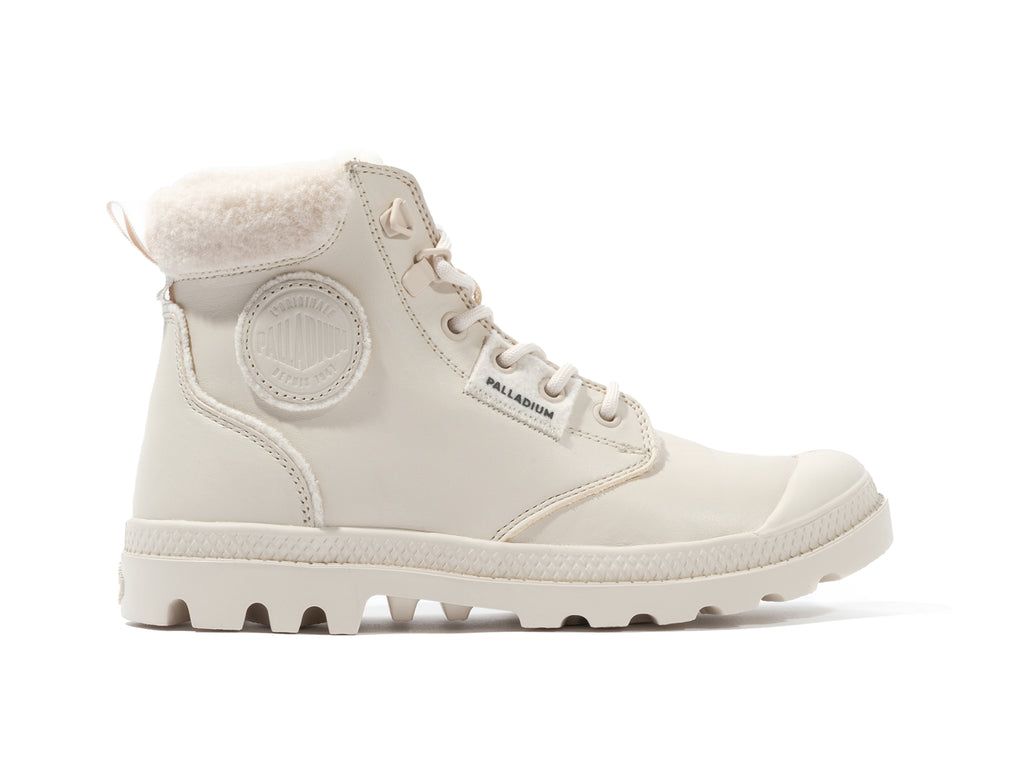 Almond Milk Women Palladium Pampa Hi Snow Warm Boots | JZCBAU-193