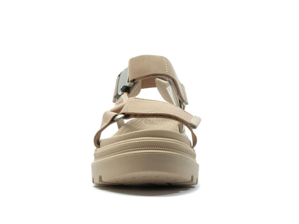 Beige Brown Women Palladium Pallacruise Strap Sandals | BLVCMF-176