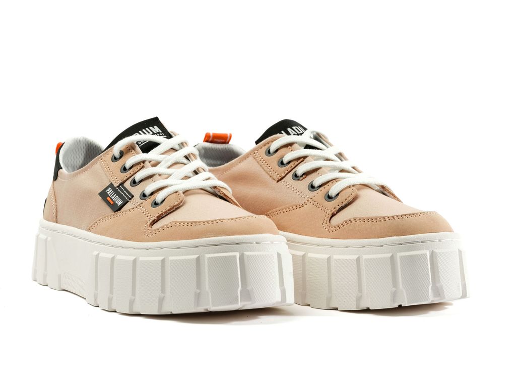 Beige Women Palladium Pallatower Lo Sneakers | BZOGQN-659