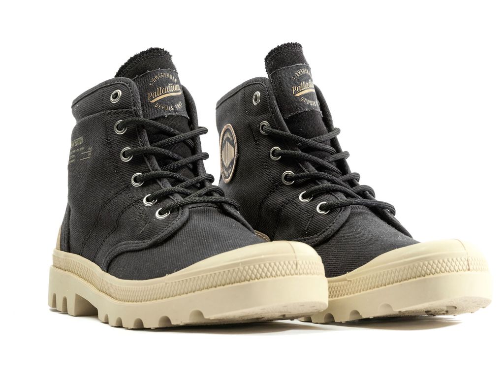 Black Kids' Palladium Pallabrousse Workwear Boots | BHKAQI-342