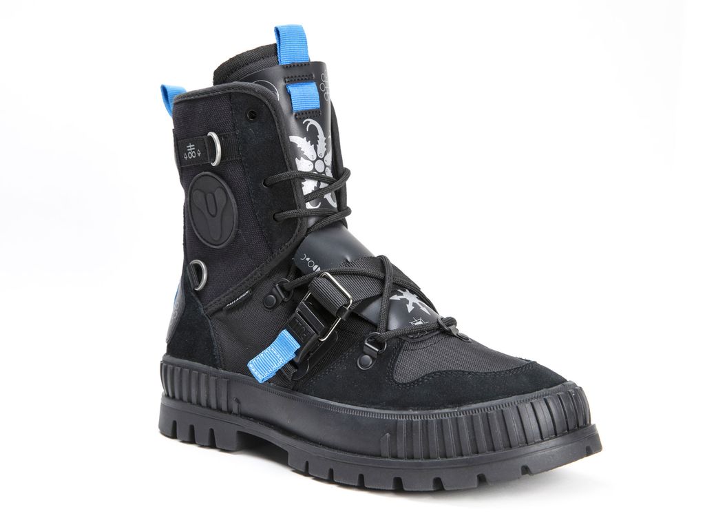 Black Kids' Palladium Pallashock X Destiny Boots | HVFGME-462