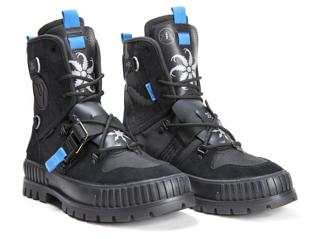 Black Kids' Palladium Pallashock X Destiny Boots | HVFGME-462