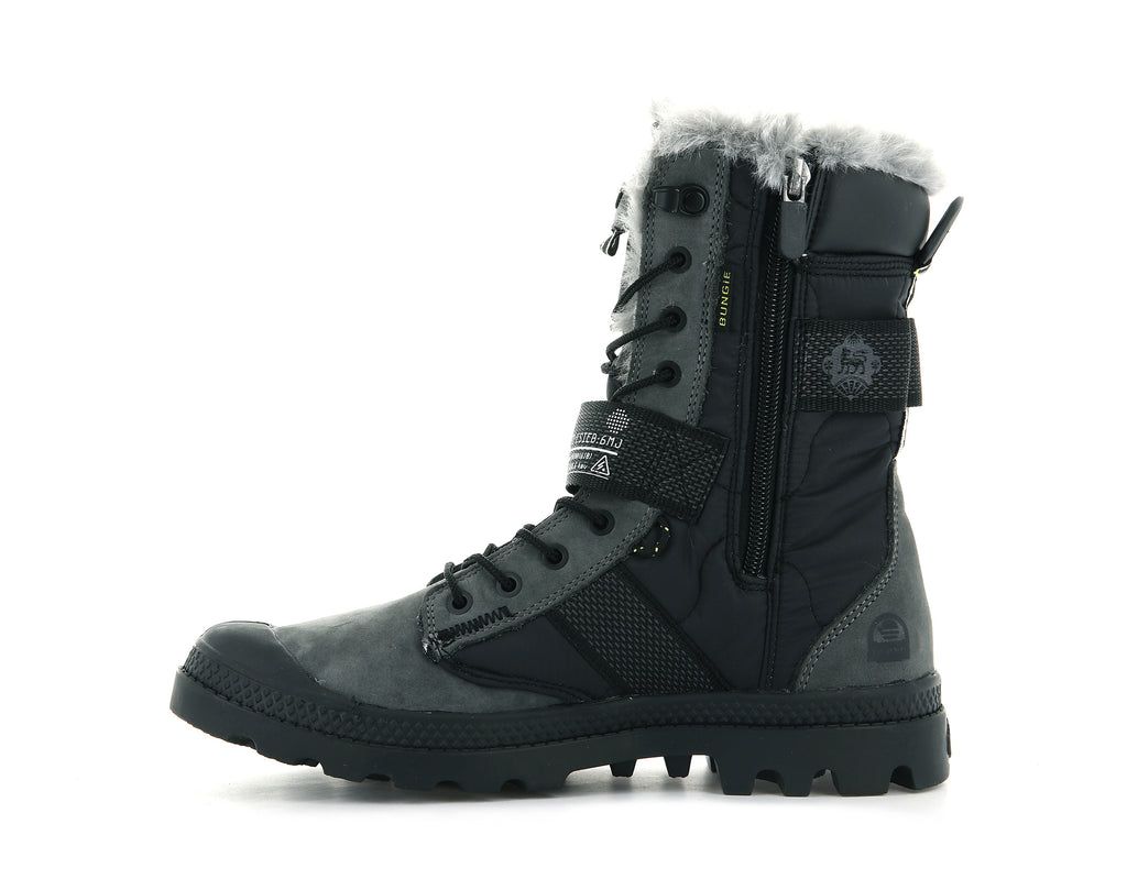 Black Kids' Palladium Pampa Europa Tactical X Destiny Boots | JPVGUO-041