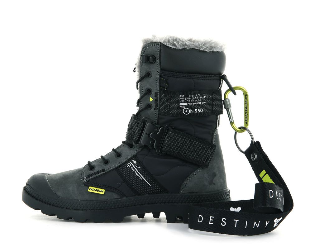 Black Kids' Palladium Pampa Europa Tactical X Destiny Boots | JPVGUO-041