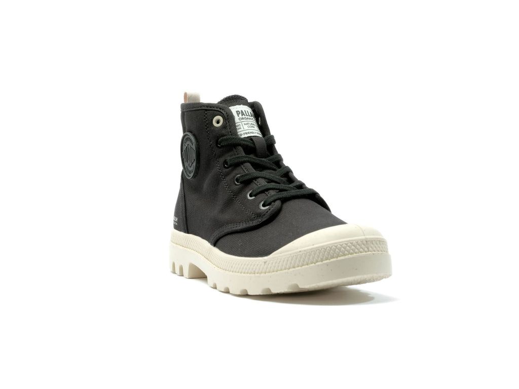 Black Kids' Palladium Pampa Hi Zip Organic Boots | HWVXGR-083