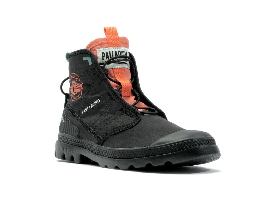 Black Kids' Palladium Pampa Travel Lite Rs Boots | LXNTRM-049