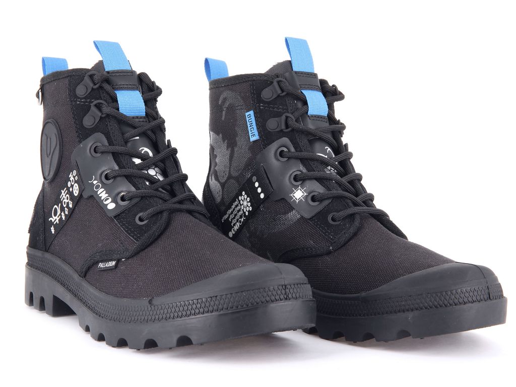 Black Kids' Palladium Pampa X Destiny Boots | SOCUEF-349