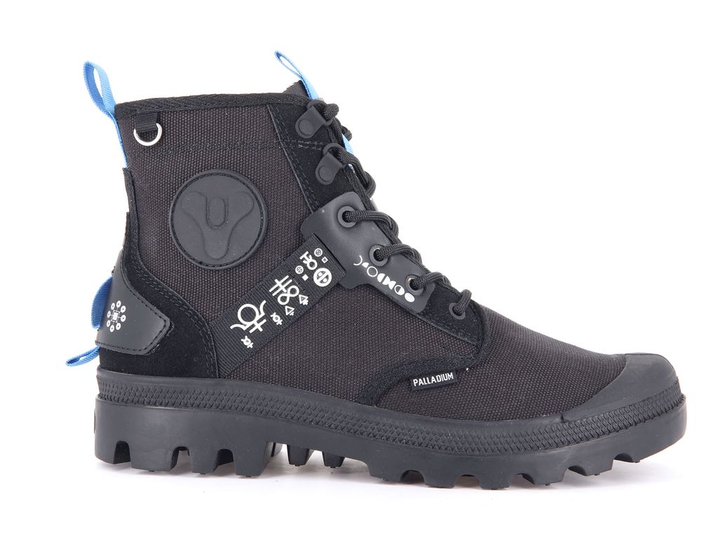 Black Kids\' Palladium Pampa X Destiny Boots | SOCUEF-349