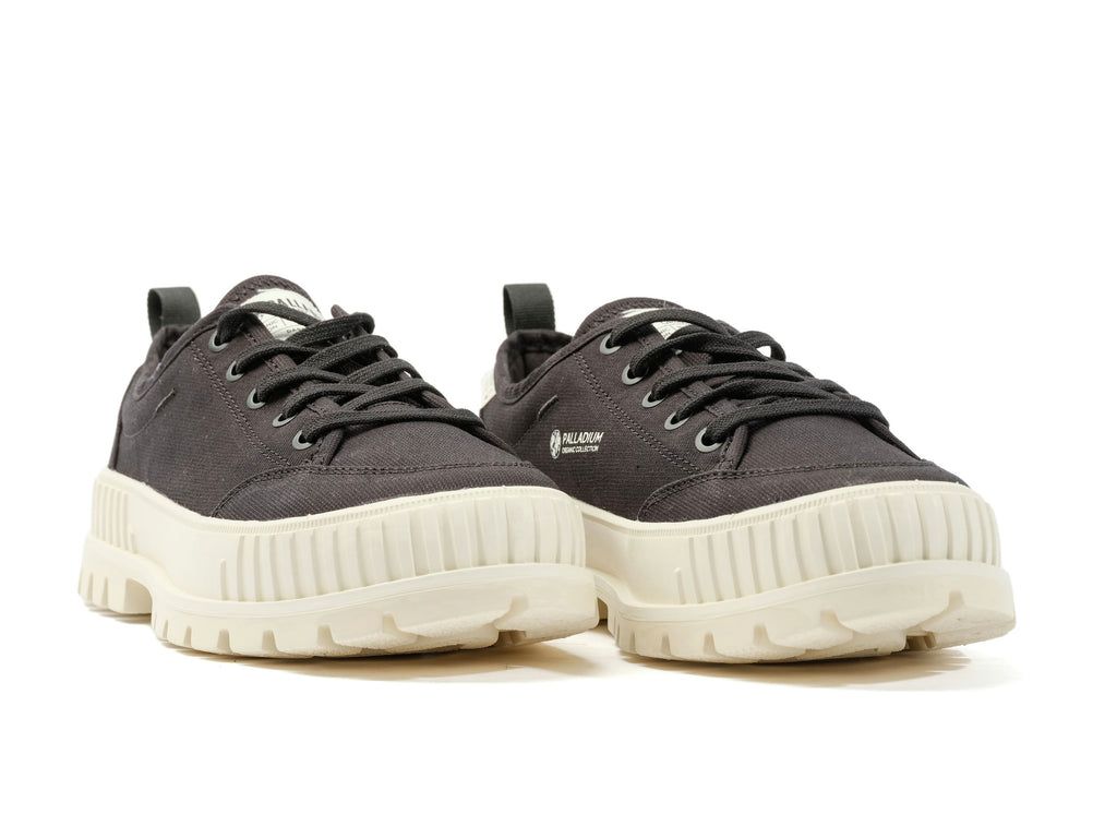 Black Men Palladium Pallashock Lo Organic 2 Sneakers | KXYQNI-459