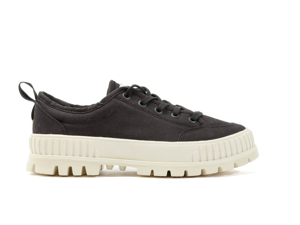 Black Men Palladium Pallashock Lo Organic 2 Sneakers | KXYQNI-459