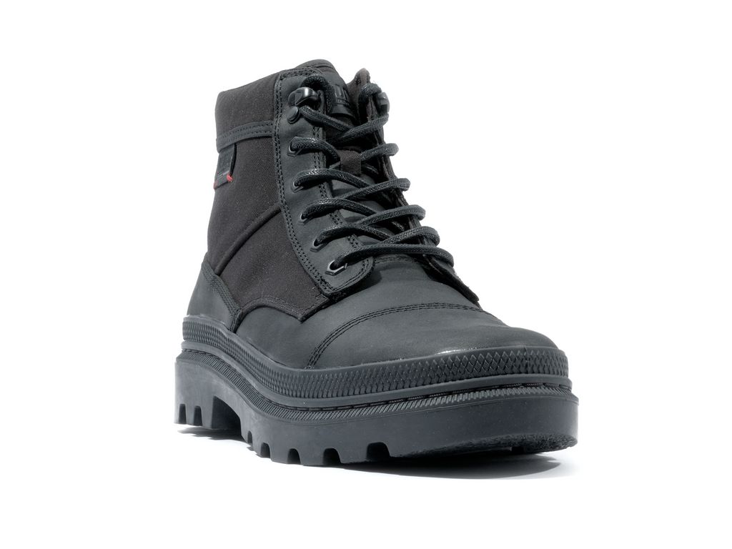 Black Men Palladium Pallatrooper Rough Boots | RMOUSD-203