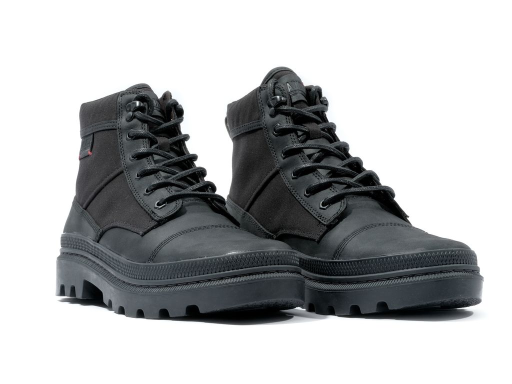 Black Men Palladium Pallatrooper Rough Boots | RMOUSD-203