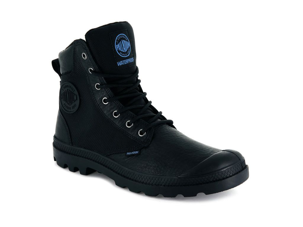 Black Men Palladium Pampa Sport Cuff Wpn Boots | SACGKF-125