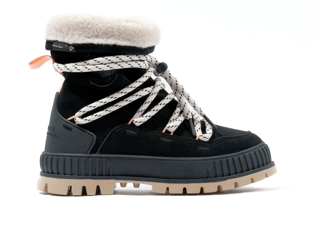 Black Women Palladium Pallashock Hiver Boots | MUVECN-674