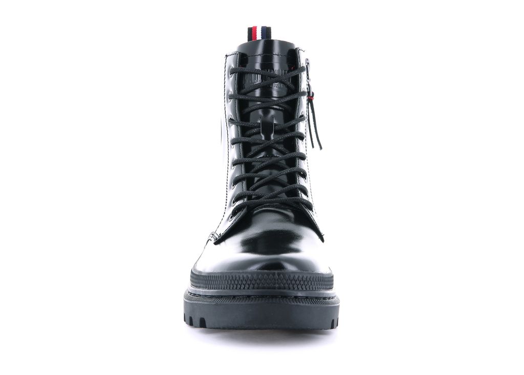 Black / Black Kids' Palladium Pallatrooper Off-1 Boots | DWRJXH-156