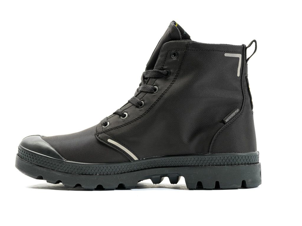 Black / Black Kids' Palladium Pampa Lite+ Recycle Wp+ Boots | YVBFNL-157