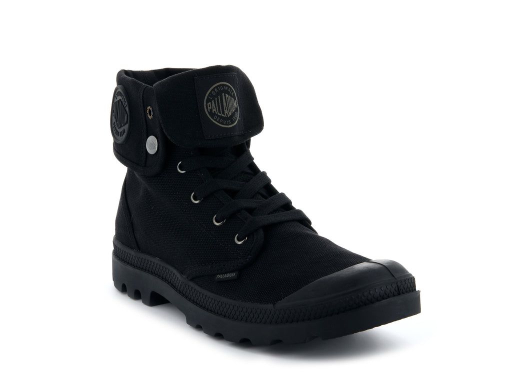 Black / Black Men Palladium Baggy Boots | KXVQGZ-947