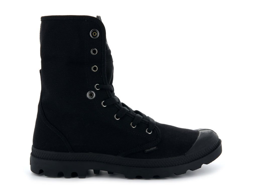 Black / Black Men Palladium Baggy Boots | KXVQGZ-947