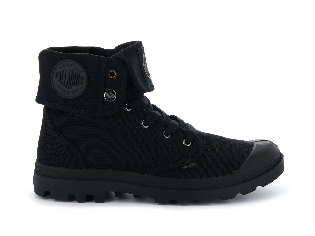 Black / Black Men Palladium Baggy Boots | KXVQGZ-947