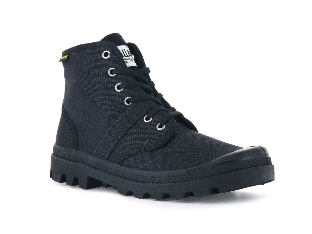 Black / Black Men Palladium Pallabrousse Boots | WJYGDF-581