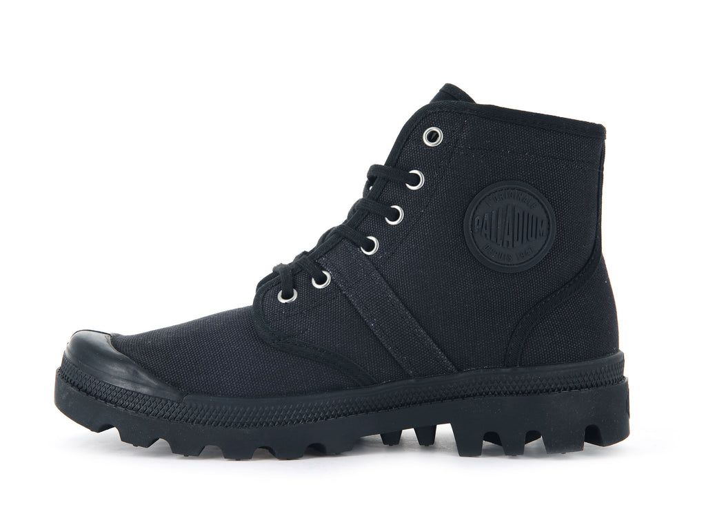 Black / Black Men Palladium Pallabrousse Boots | WJYGDF-581