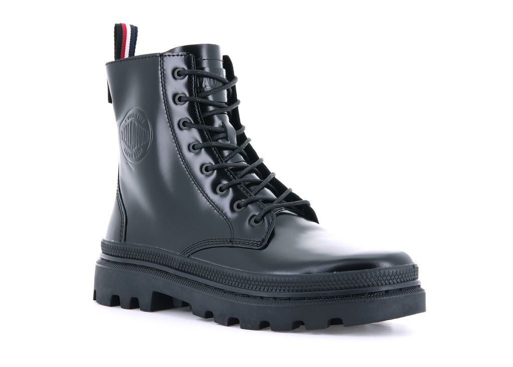 Black / Black Men Palladium Pallatrooper Off-1 Boots | PGLQKF-475