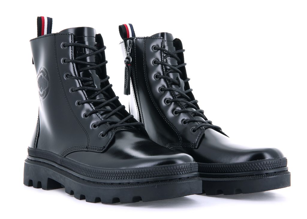 Black / Black Men Palladium Pallatrooper Off-1 Boots | PGLQKF-475