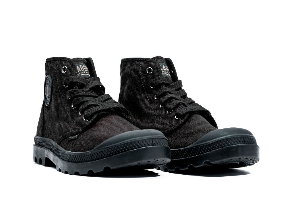 Black / Black Men Palladium Pampa Hi Boots | SDKJGM-012