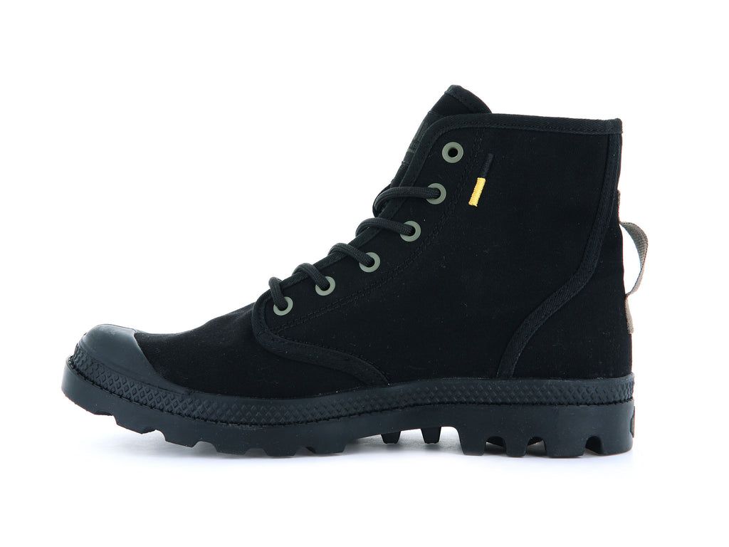 Black / Black Men Palladium Pampa Hi Htg Supply Boots | RIOXVN-916