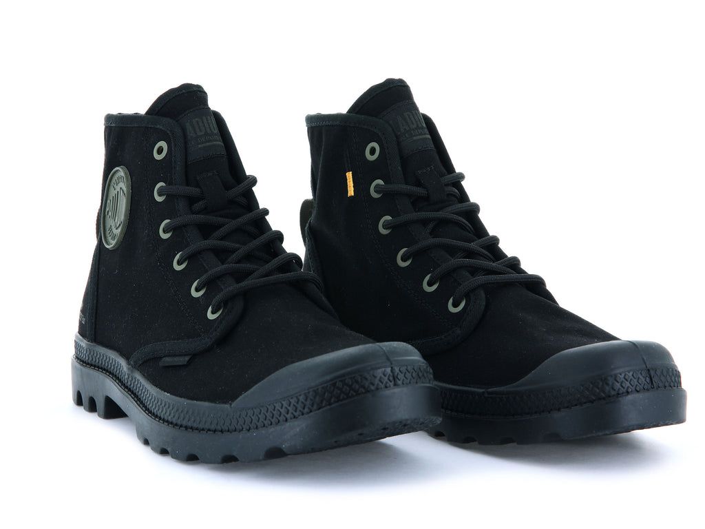 Black / Black Men Palladium Pampa Hi Htg Supply Boots | RIOXVN-916